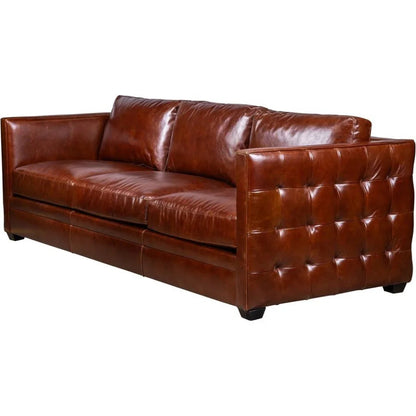 Georgia Leather Comfort Sofa - LOOMLAN - Olivia + Quinn - Sofas & Loveseats