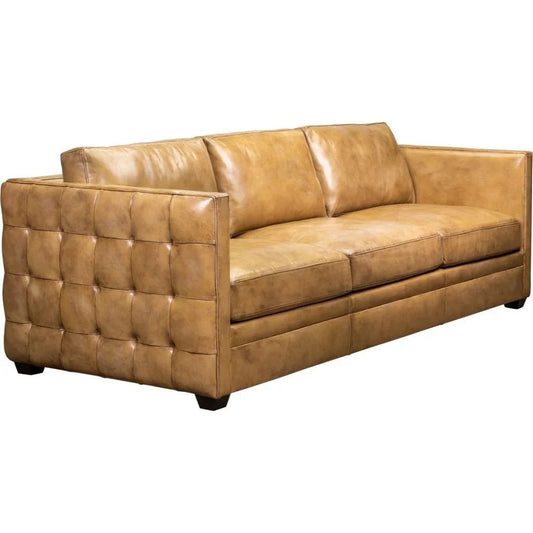 Georgia Leather Comfort Sofa - LOOMLAN - Olivia + Quinn - Sofas & Loveseats
