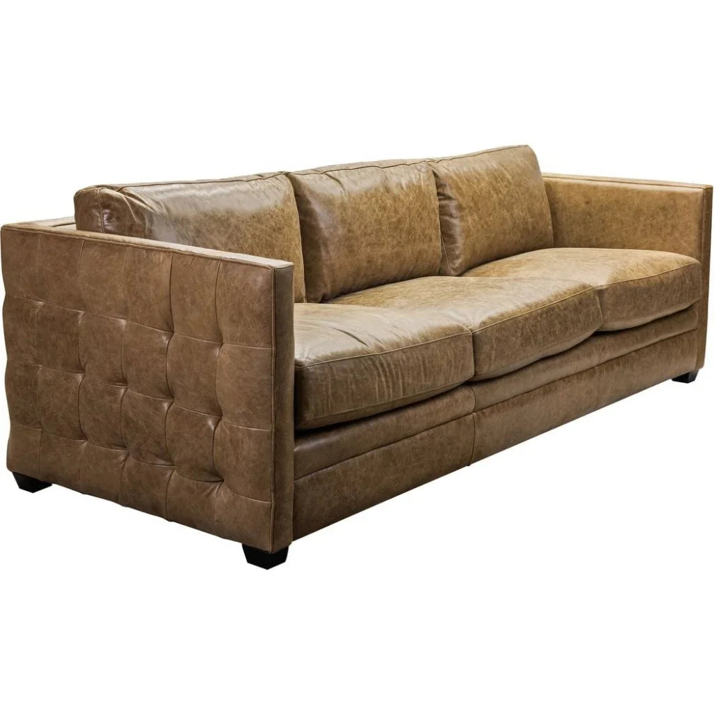 Georgia Leather Comfort Sofa - LOOMLAN - Olivia + Quinn - Sofas & Loveseats