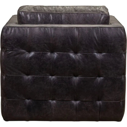 Georgia Leather Swivel Chair - LOOMLAN - Olivia + Quinn - Club Chairs