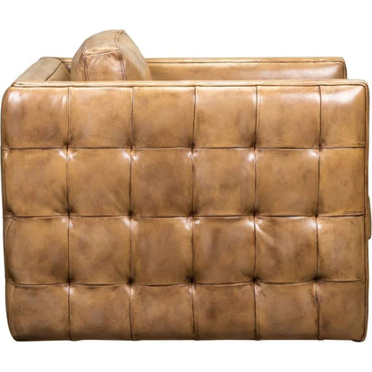 Georgia Leather Swivel Chair - LOOMLAN - Olivia + Quinn - Club Chairs