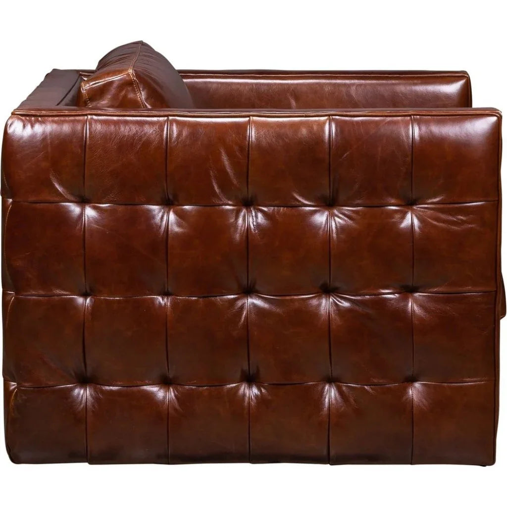 Georgia Leather Swivel Chair - LOOMLAN - Olivia + Quinn - Club Chairs