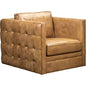 Georgia Leather Swivel Chair - LOOMLAN - Olivia + Quinn - Club Chairs