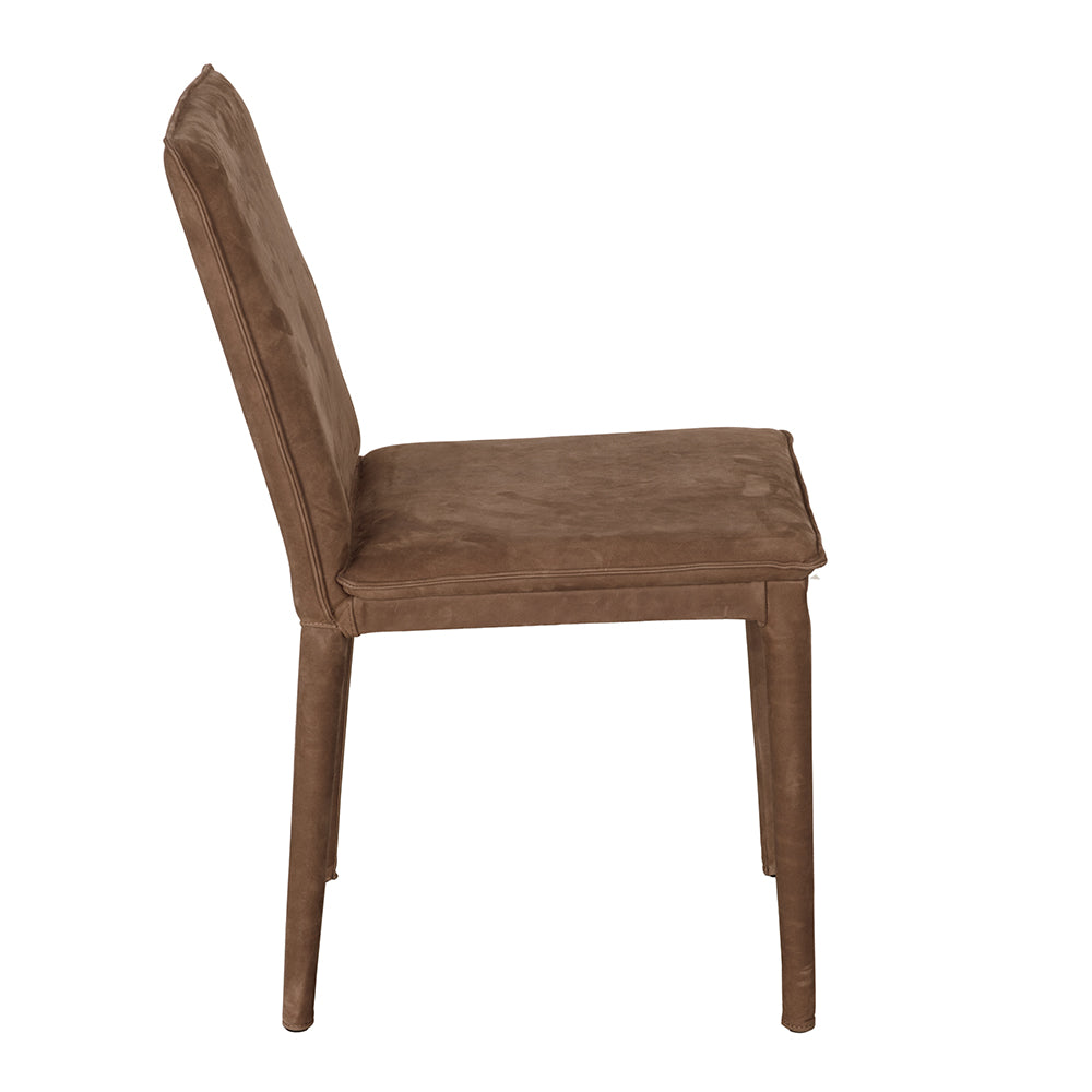 Georgia Orris Brown Leather Dining Chair