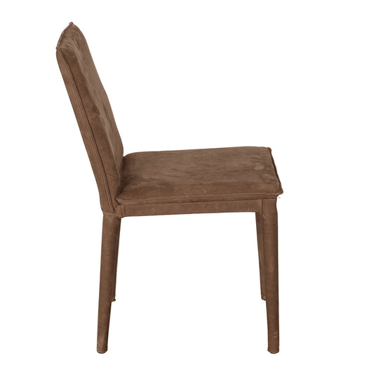Georgia Orris Brown Leather Dining Chair