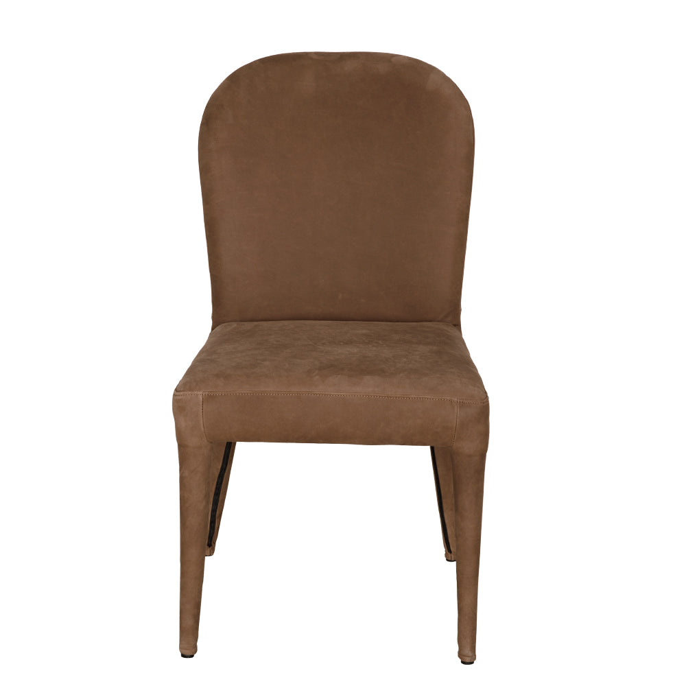 Georgia Orris Brown Leather Dining Chair