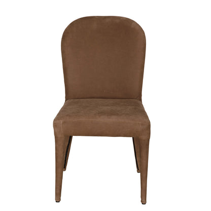 Georgia Orris Brown Leather Dining Chair