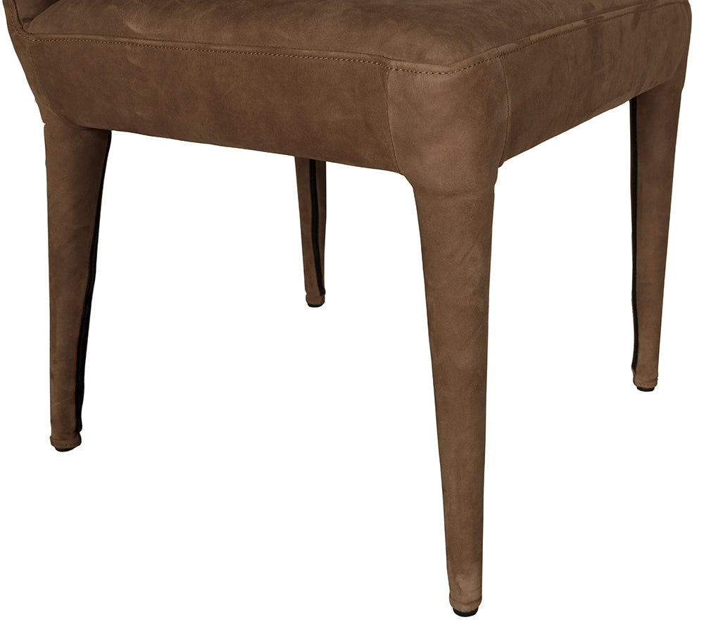 Georgia Orris Brown Leather Dining Chair