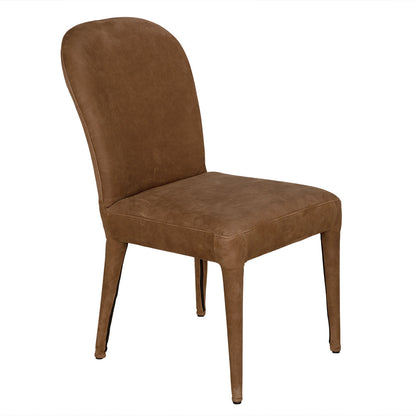 Georgia Orris Brown Leather Dining Chair