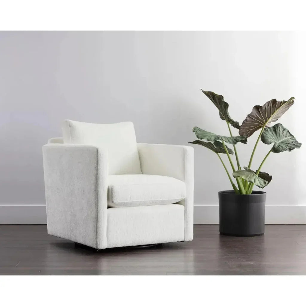 Georgie Fabric Swivel Lounge Chair - LOOMLAN - SUNPAN - Club Chairs