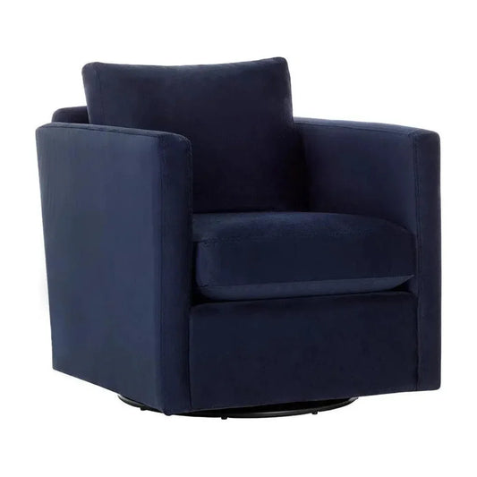 Georgie Fabric Swivel Lounge Chair - LOOMLAN - SUNPAN - Club Chairs