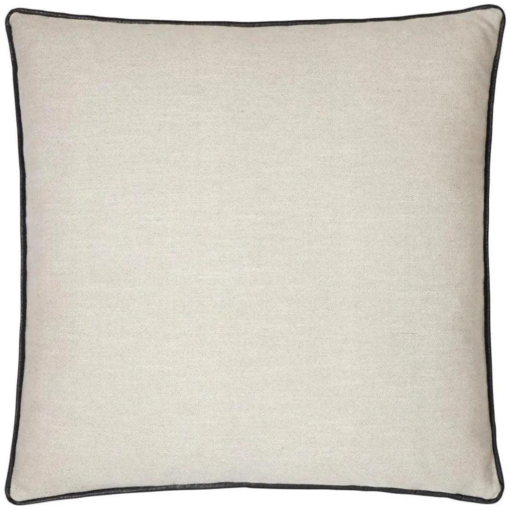 Ghent Black Solid Taupe Black Large Throw Pillow Insert - LOOMLAN - D.V. Kap - Throw Pillows