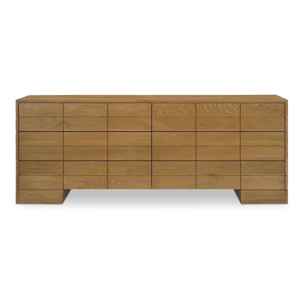 Gia Brown Push - To - Open Drawer Dresser - LOOMLAN - Moe's Home - Dressers