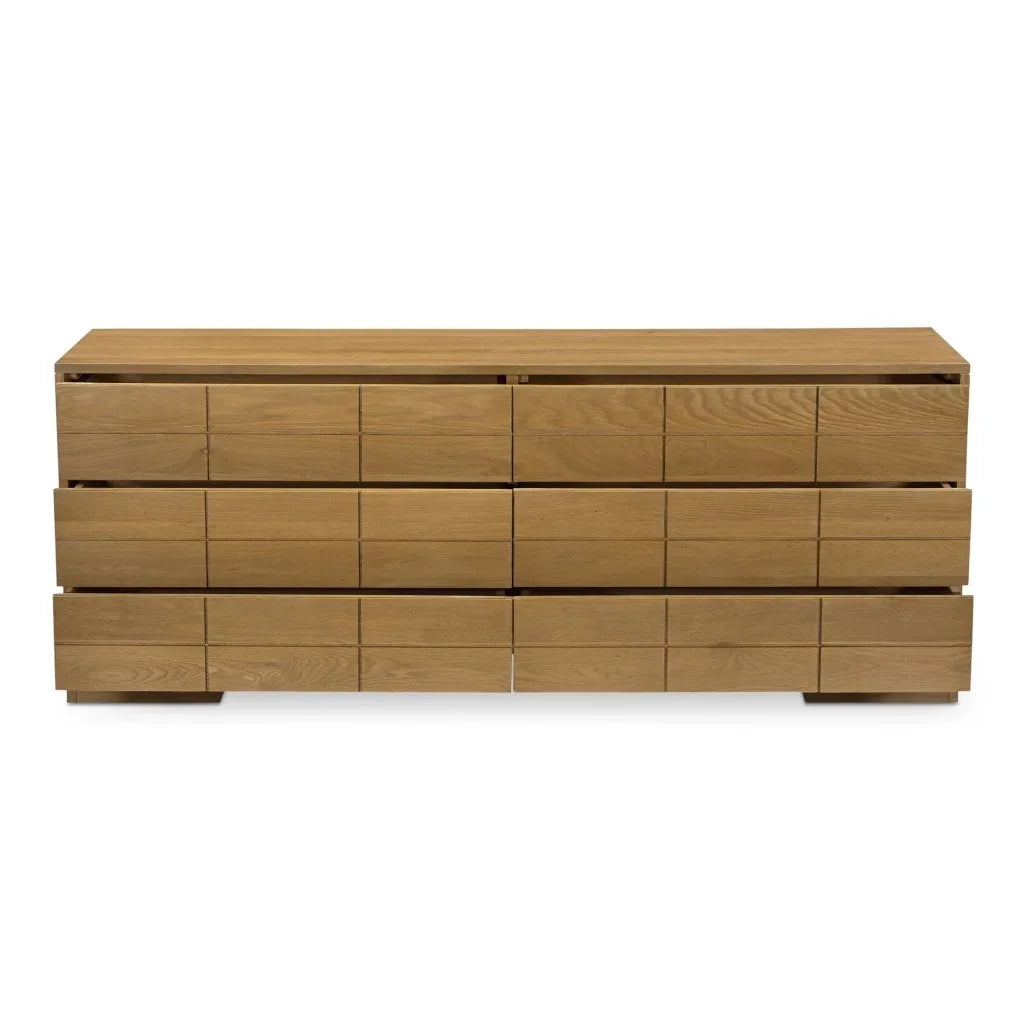 Gia Brown Push - To - Open Drawer Dresser - LOOMLAN - Moe's Home - Dressers