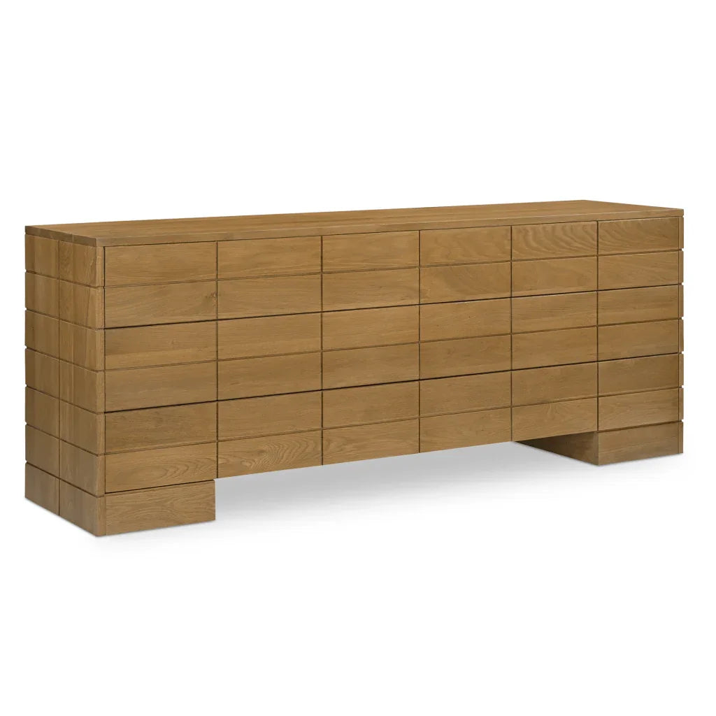 Gia Brown Push - To - Open Drawer Dresser - LOOMLAN - Moe's Home - Dressers