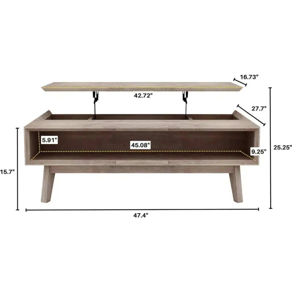 Gia Coffee Table with Lift Top - LOOMLAN - LH Imports - Coffee Tables