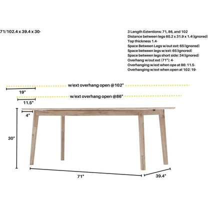 Gia Extension Dining Table-Dining Tables-LH Imports-LOOMLAN
