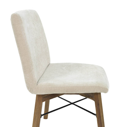 Gia Fabric Armless Dining Chair (Set of 2)