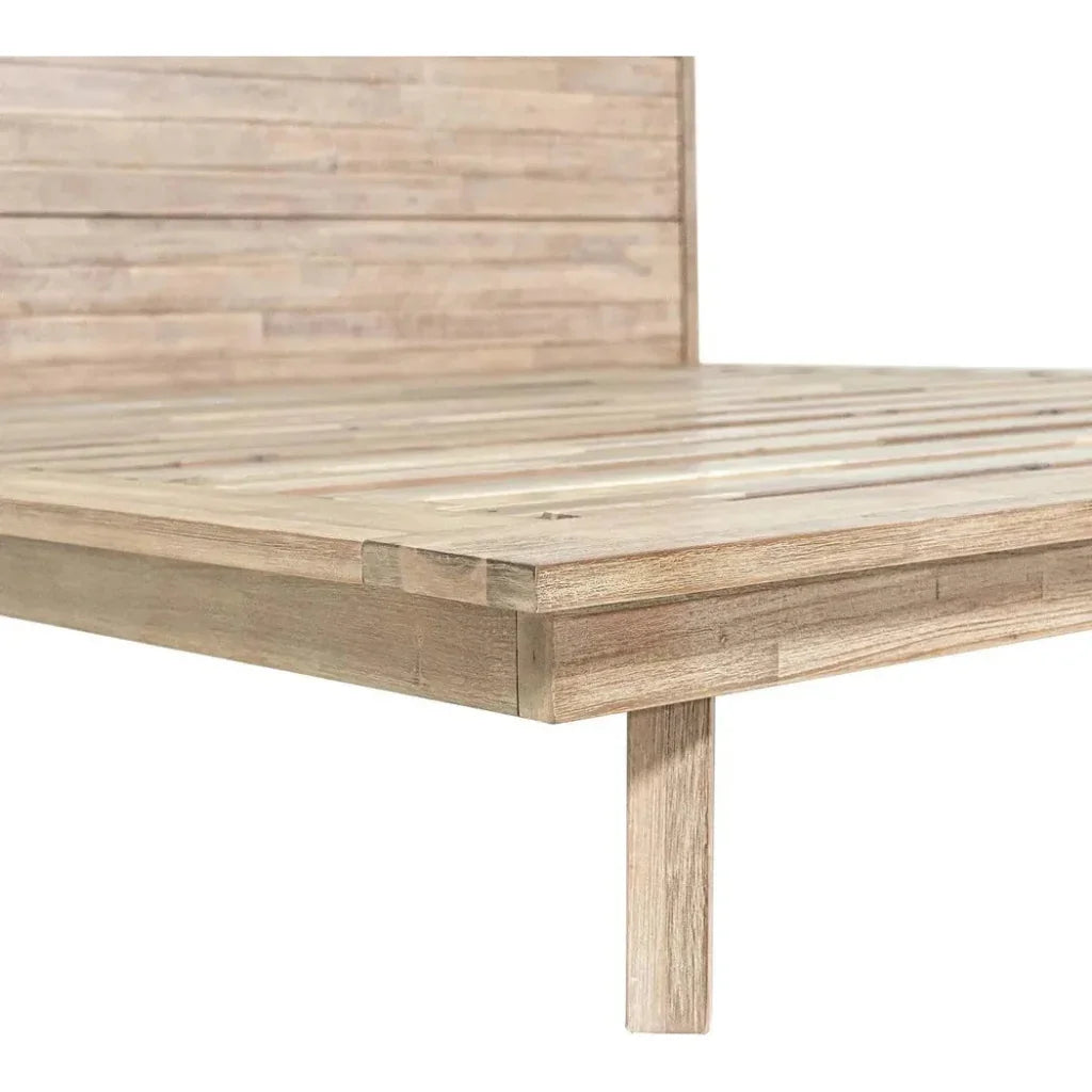 Gia Natural Wood Platform Bed Frame - LOOMLAN - LH Imports - Beds