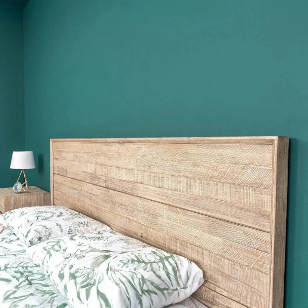 Gia Natural Wood Platform Bed Frame - LOOMLAN - LH Imports - Beds