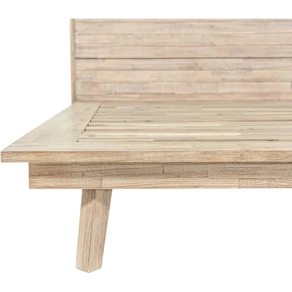 Gia Natural Wood Platform Bed Frame - LOOMLAN - LH Imports - Beds