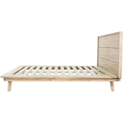 Gia Natural Wood Platform Bed Frame - LOOMLAN - LH Imports - Beds