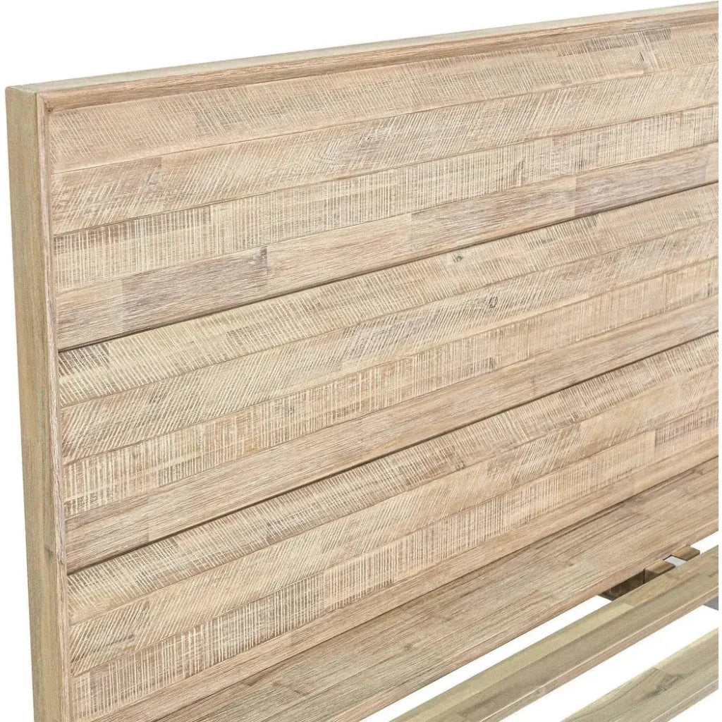 Gia Natural Wood Platform Bed Frame - LOOMLAN - LH Imports - Beds