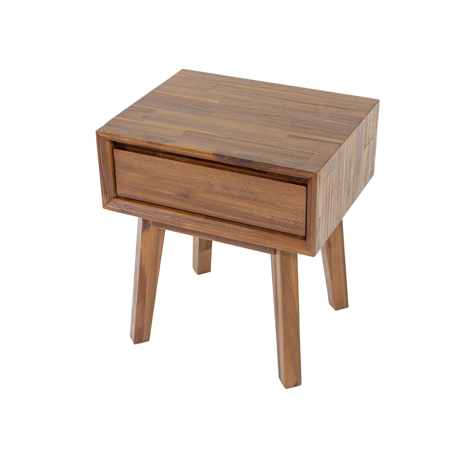 Gia One Drawer Wood Nightstand-Nightstands-LH Imports-LOOMLAN