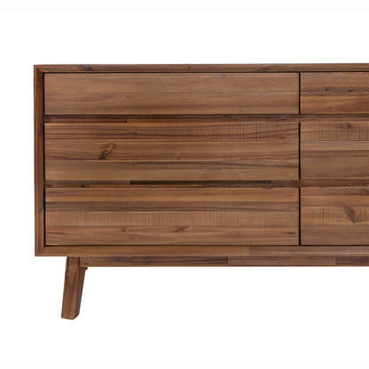 Gia Six Drawers Wood Dresser-Dressers-LH Imports-LOOMLAN