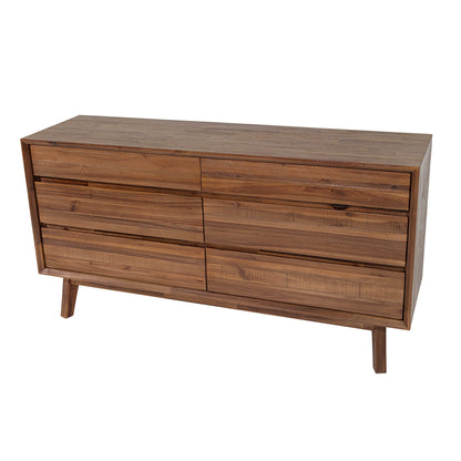 Gia Six Drawers Wood Dresser-Dressers-LH Imports-LOOMLAN