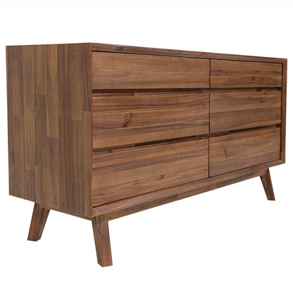 Gia Six Drawers Wood Dresser-Dressers-LH Imports-LOOMLAN