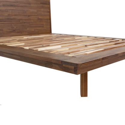 Gia Solid Wooden Brown Bed