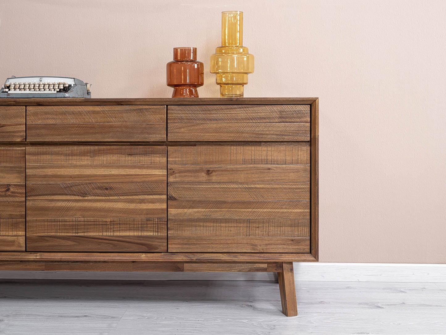 Gia Three Drawers Wood Sideboard