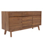 Gia Three Drawers Wood Sideboard