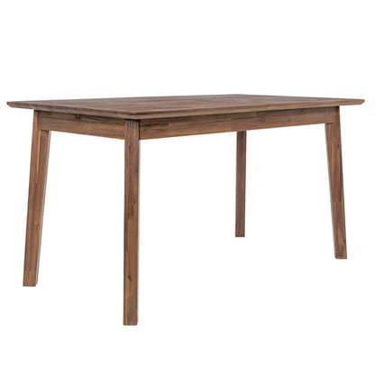 Gia Wooden Extendable Dining Table-Dining Tables-LH Imports-Brown-Small-LOOMLAN