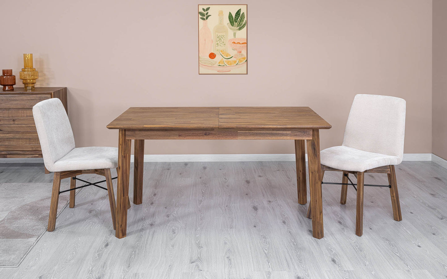 Gia Wooden Extendable Dining Table-Dining Tables-LH Imports-LOOMLAN