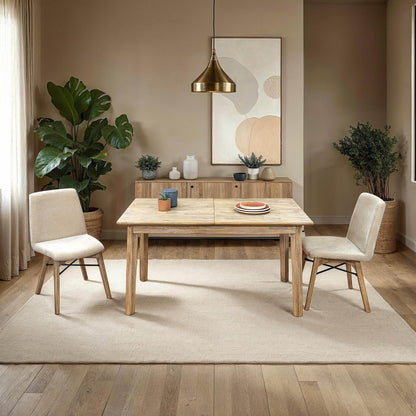 Gia Wooden Extendable Dining Table-Dining Tables-LH Imports-LOOMLAN