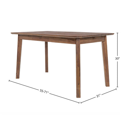 Gia Wooden Extendable Dining Table-Dining Tables-LH Imports-LOOMLAN