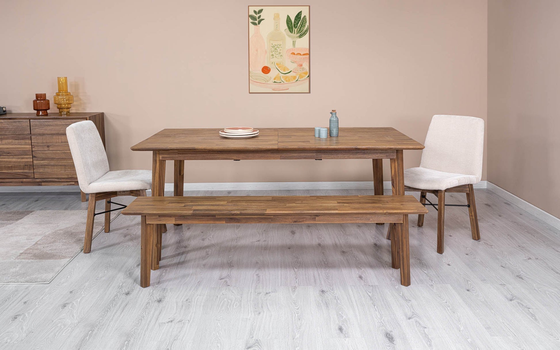 Gia Wooden Extendable Dining Table-Dining Tables-LH Imports-LOOMLAN