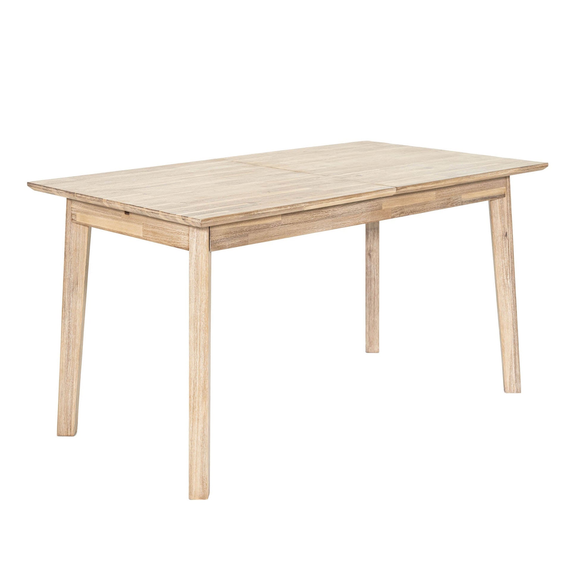 Gia Wooden Extendable Dining Table-Dining Tables-LH Imports-Light Brown-Small-LOOMLAN