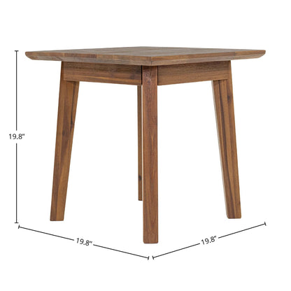Gia Wooden Square Side Table