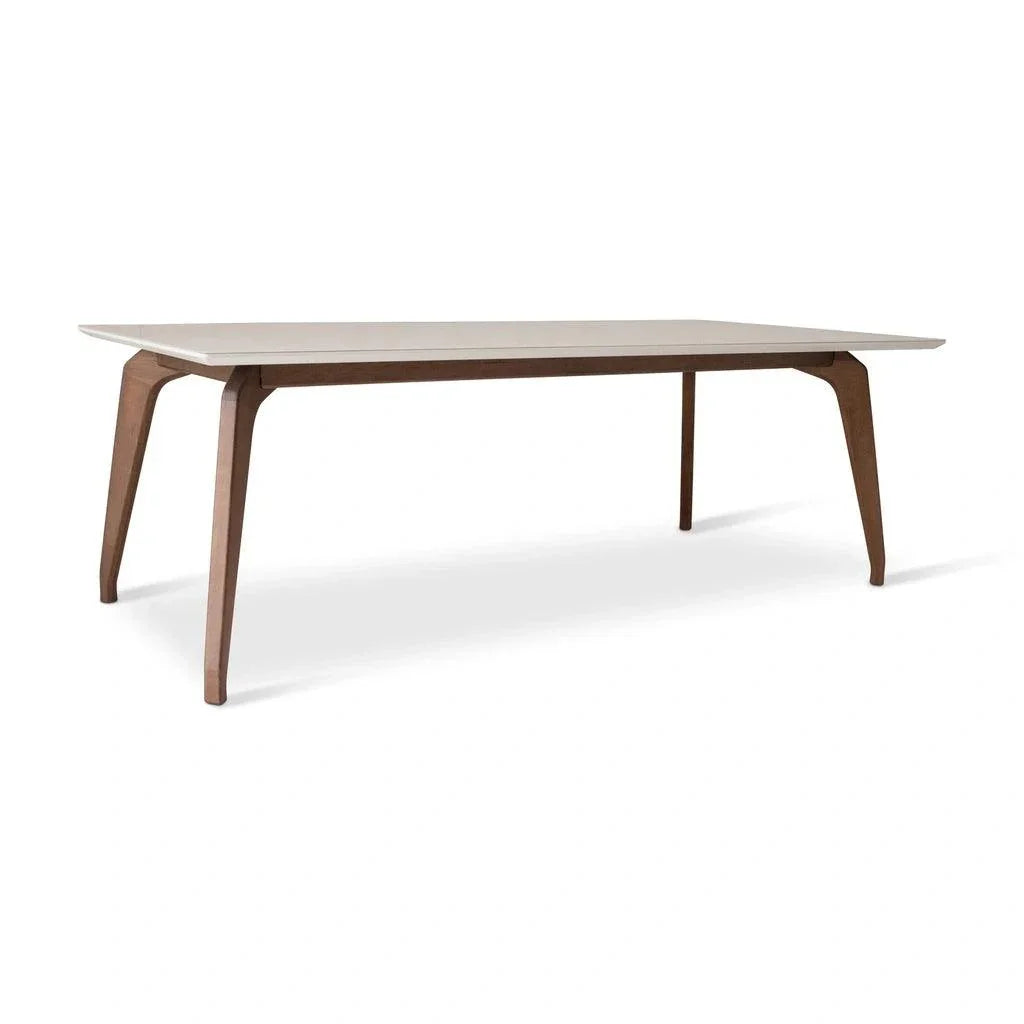 Giane Wooden Rectangular Dining Table-Dining Tables-Urbia-Off White, Nogal-LOOMLAN