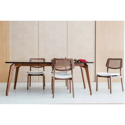Giane Wooden Rectangular Dining Table-Dining Tables-Urbia-LOOMLAN
