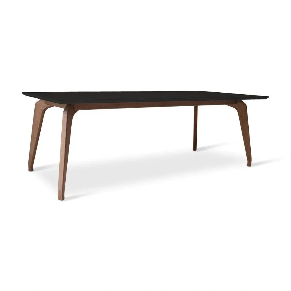 Giane Wooden Rectangular Dining Table-Dining Tables-Urbia-Black, Nogal-LOOMLAN