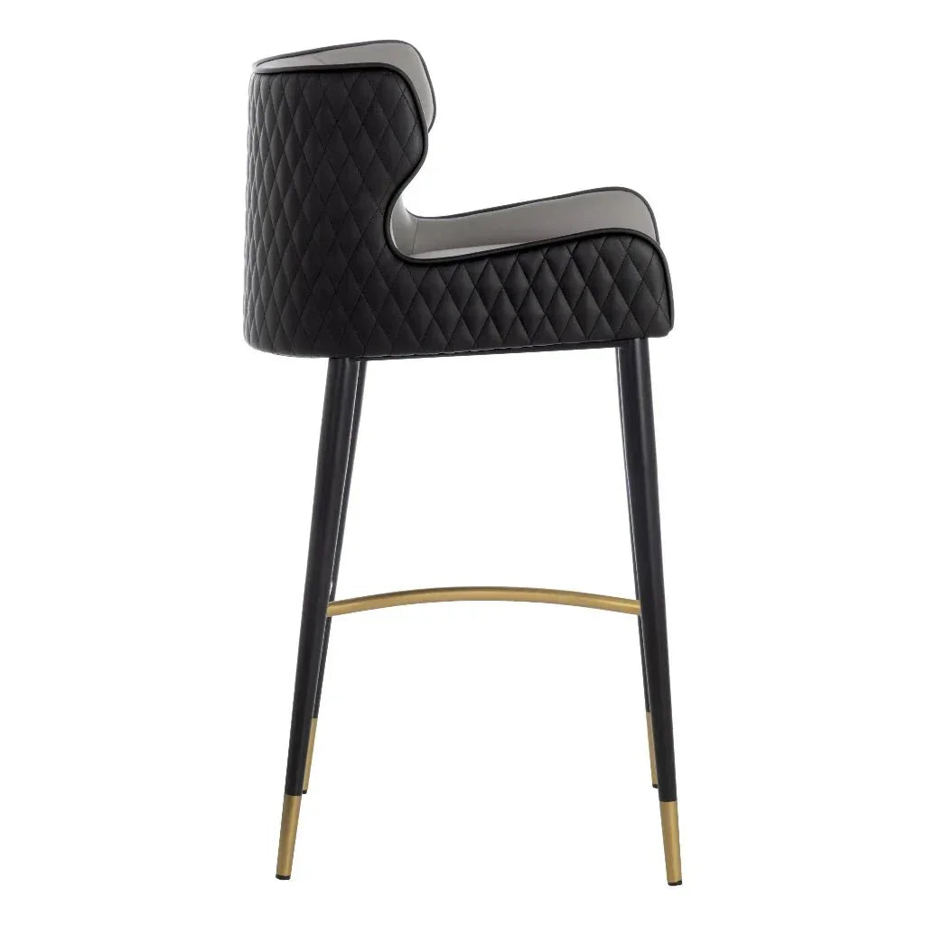 Gianni Leather Barstool - LOOMLAN - SUNPAN - Bar Stools