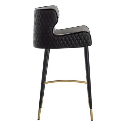 Gianni Leather Barstool - LOOMLAN - SUNPAN - Bar Stools