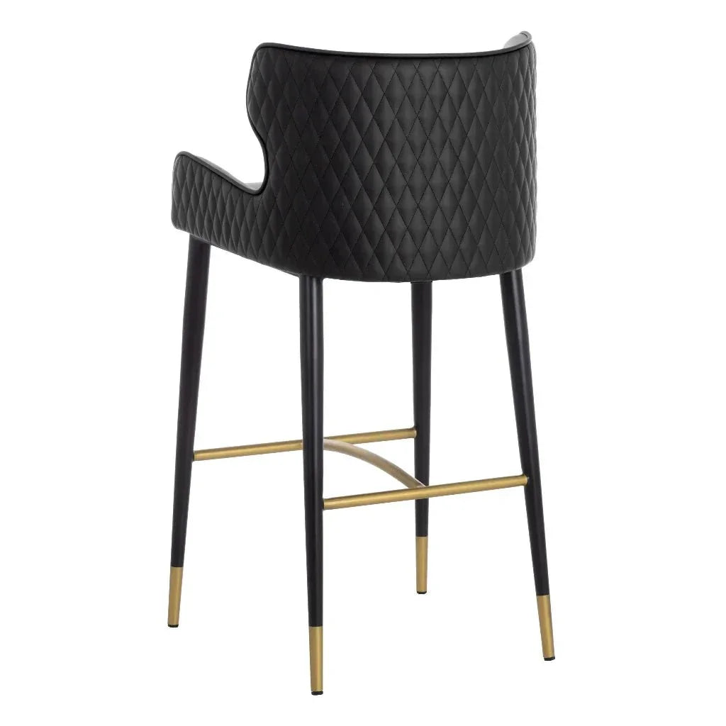 Gianni Leather Barstool - LOOMLAN - SUNPAN - Bar Stools