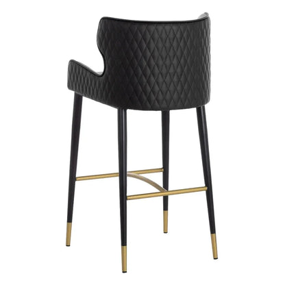 Gianni Leather Barstool - LOOMLAN - SUNPAN - Bar Stools