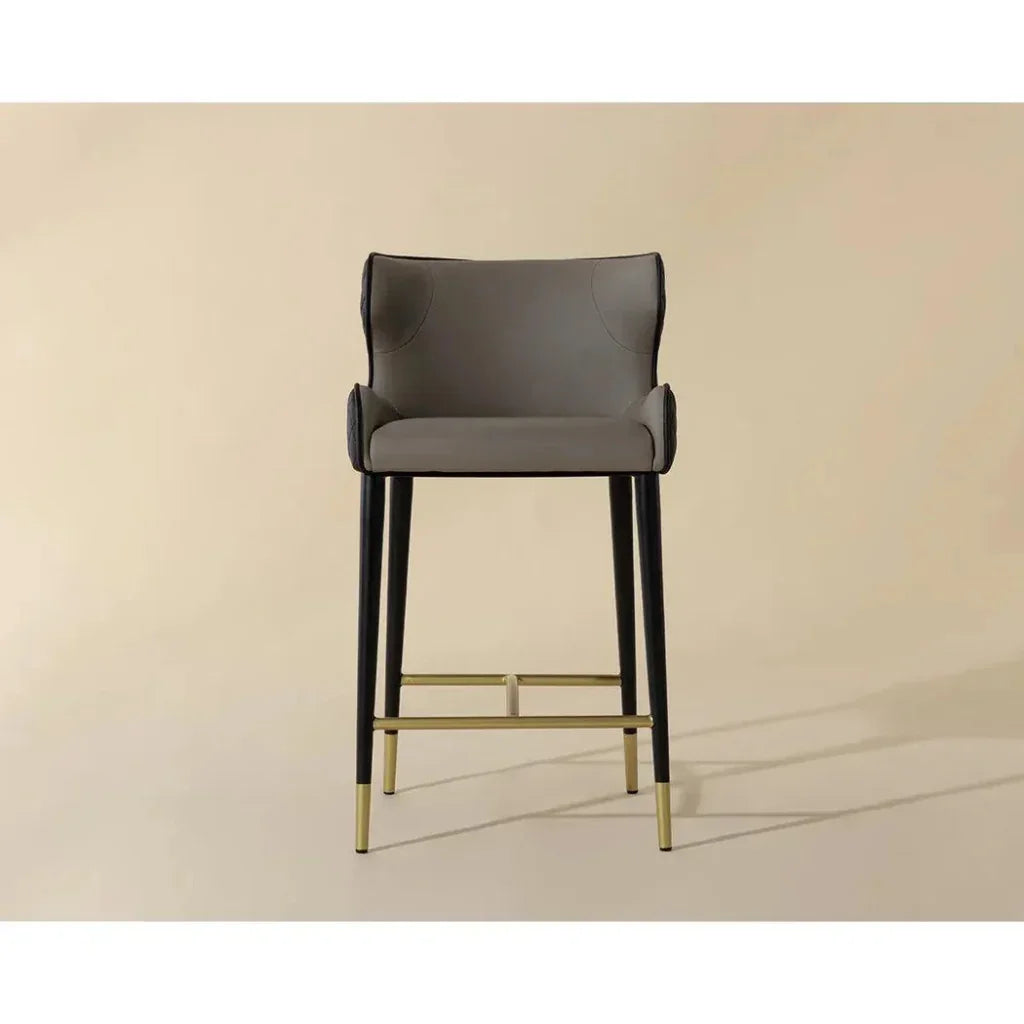 Gianni Leather Counter Stool - LOOMLAN - SUNPAN - Counter Stools