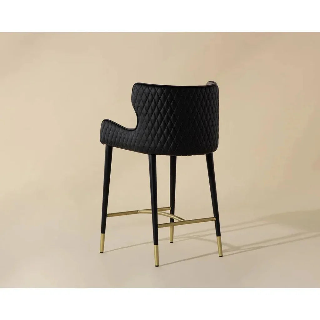 Gianni Leather Counter Stool - LOOMLAN - SUNPAN - Counter Stools